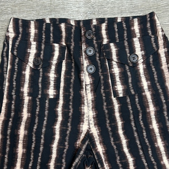 NEW INC International Concepts Boho Striped Print High Rise Shorts Brown Sz 4 - Picture 2 of 8